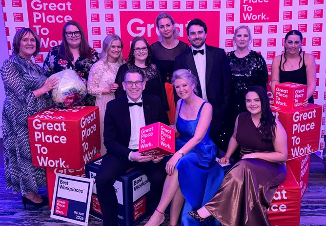 We have been Ranked 4th Best Small Workplace in Ireland